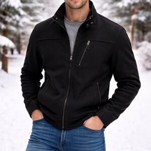 Banana Republic Men's Black Zip-Up Sweater